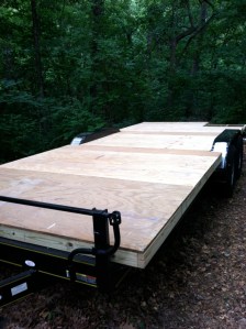 View of the trailer from the "back" of the house. 