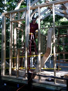 Happy Nat holding her handy impact driver. 